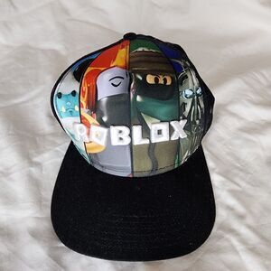 Roblox Embroider Logo Hat Snapback Gaming Fun Black Adjustable One Size Cap